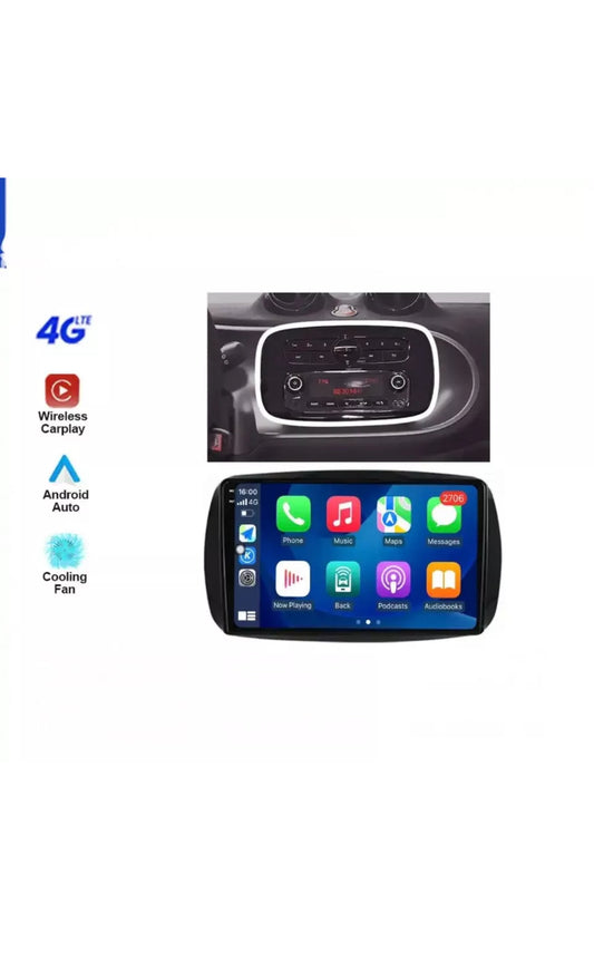 AUTORADIO CARPLAY SMART 453 2014-2020 BLUETOOTH-NAVI-WI-FI-GPS-4G+64GB-4 CORE