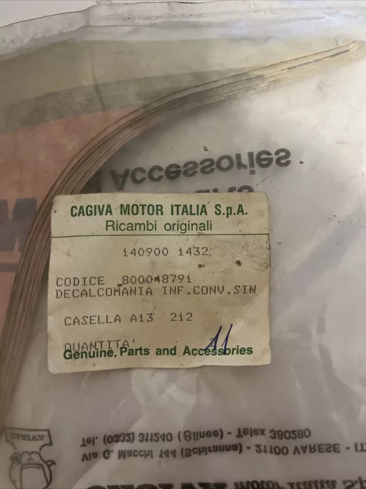 ADESIVI ORIGINALI CAGIVA DECALCOMANIA INFERIORE CONVOGLIATORE SINISTRO